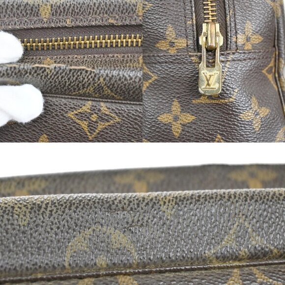 LOUIS VUITTON Trousse Toilette 28 Clutch Hand Bag Monogram Brown - Picture 9 of 15